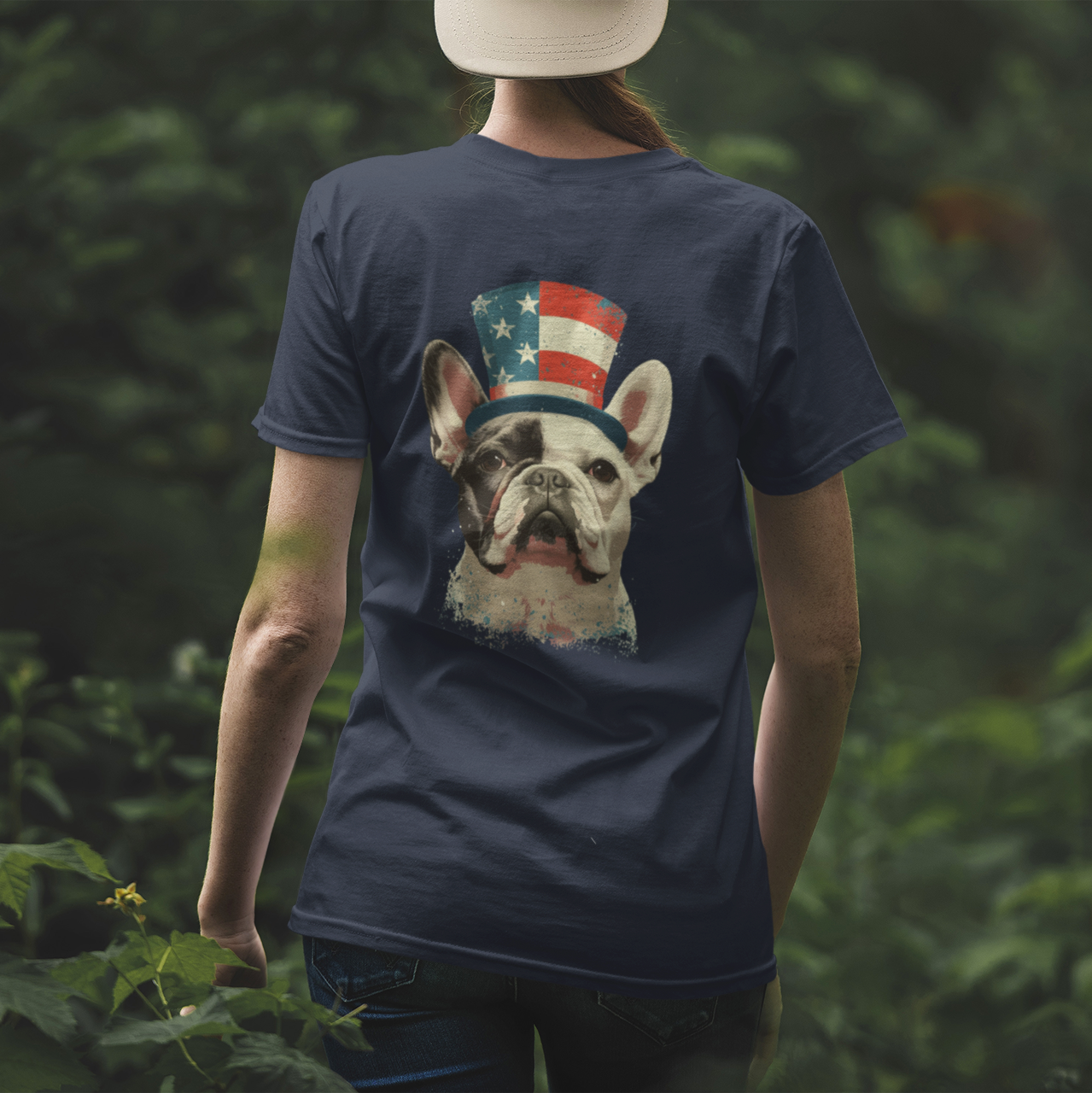 Red, White, & Bulldog (Back) T-Shirt