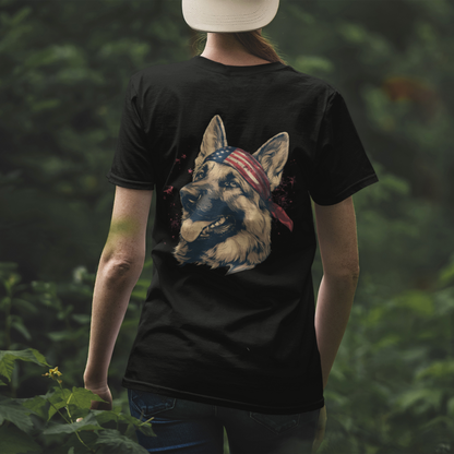 Guarding Freedom German Shepherd (Back) T-Shirt