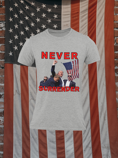 Trump Never Surrender Patriotic T-Shirt