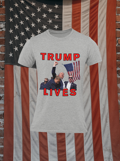 Trump Lives Defiant Patriotic T-Shirt