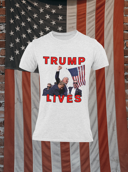 Trump Lives Defiant Patriotic T-Shirt