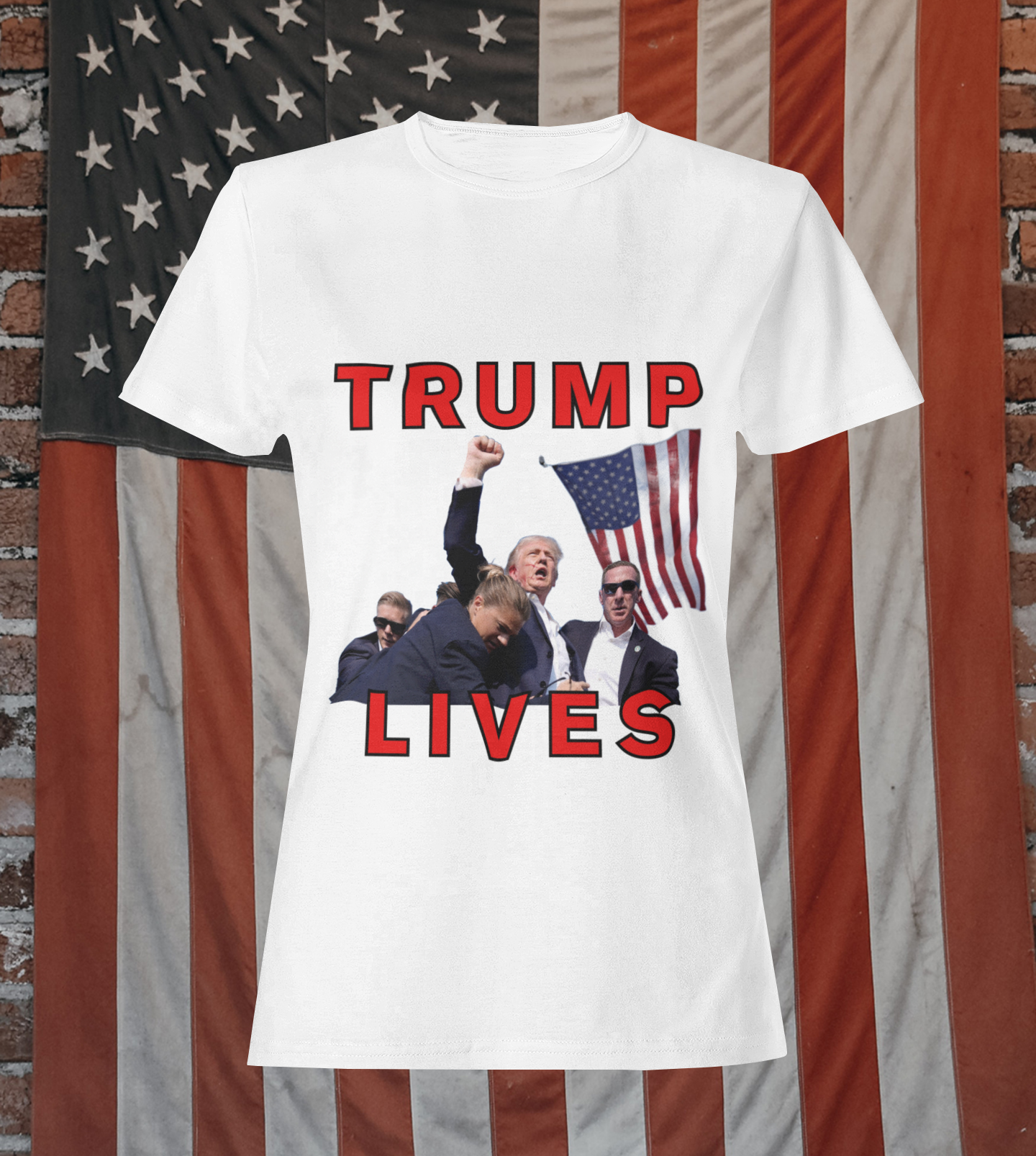 Trump Lives Defiant Patriotic T-Shirt