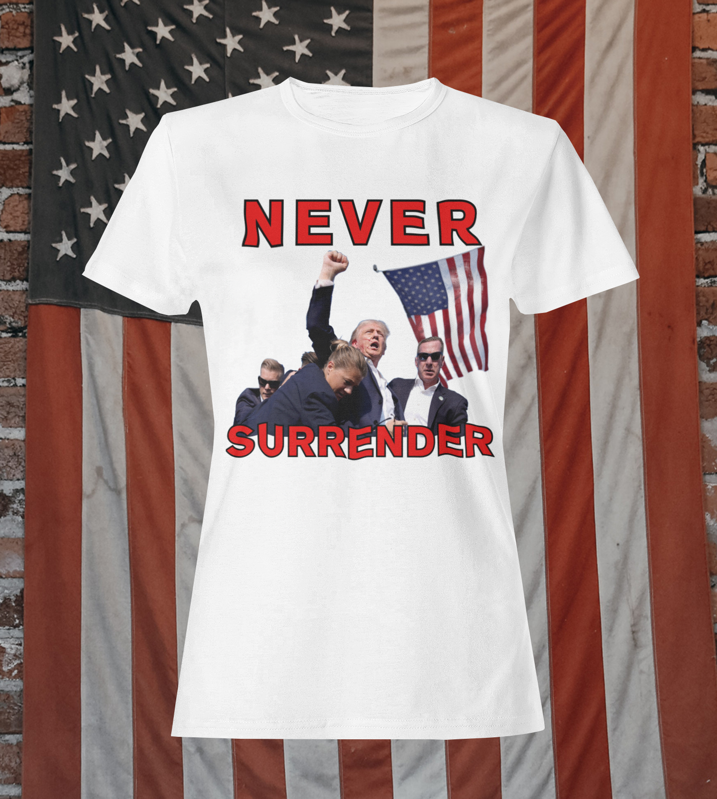 Trump Never Surrender Patriotic T-Shirt