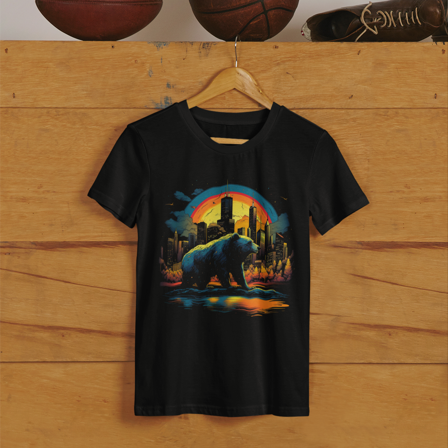 Retro Chicago Bears Skyline T-Shirt