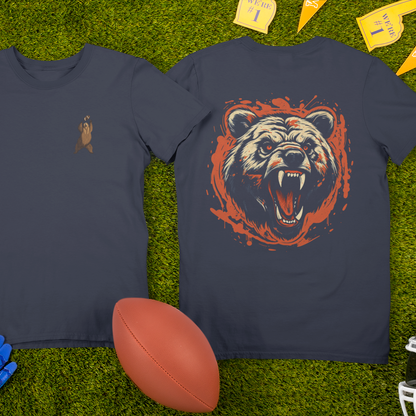 Intense Chicago Bears Roaring Bear (Back) T-Shirt