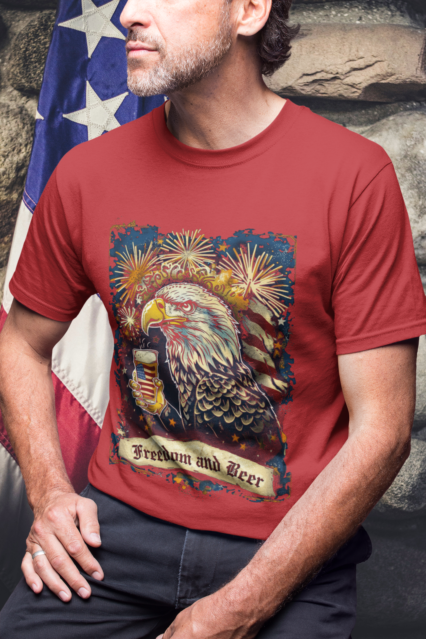 America, Freedom, and Beer T-Shirt