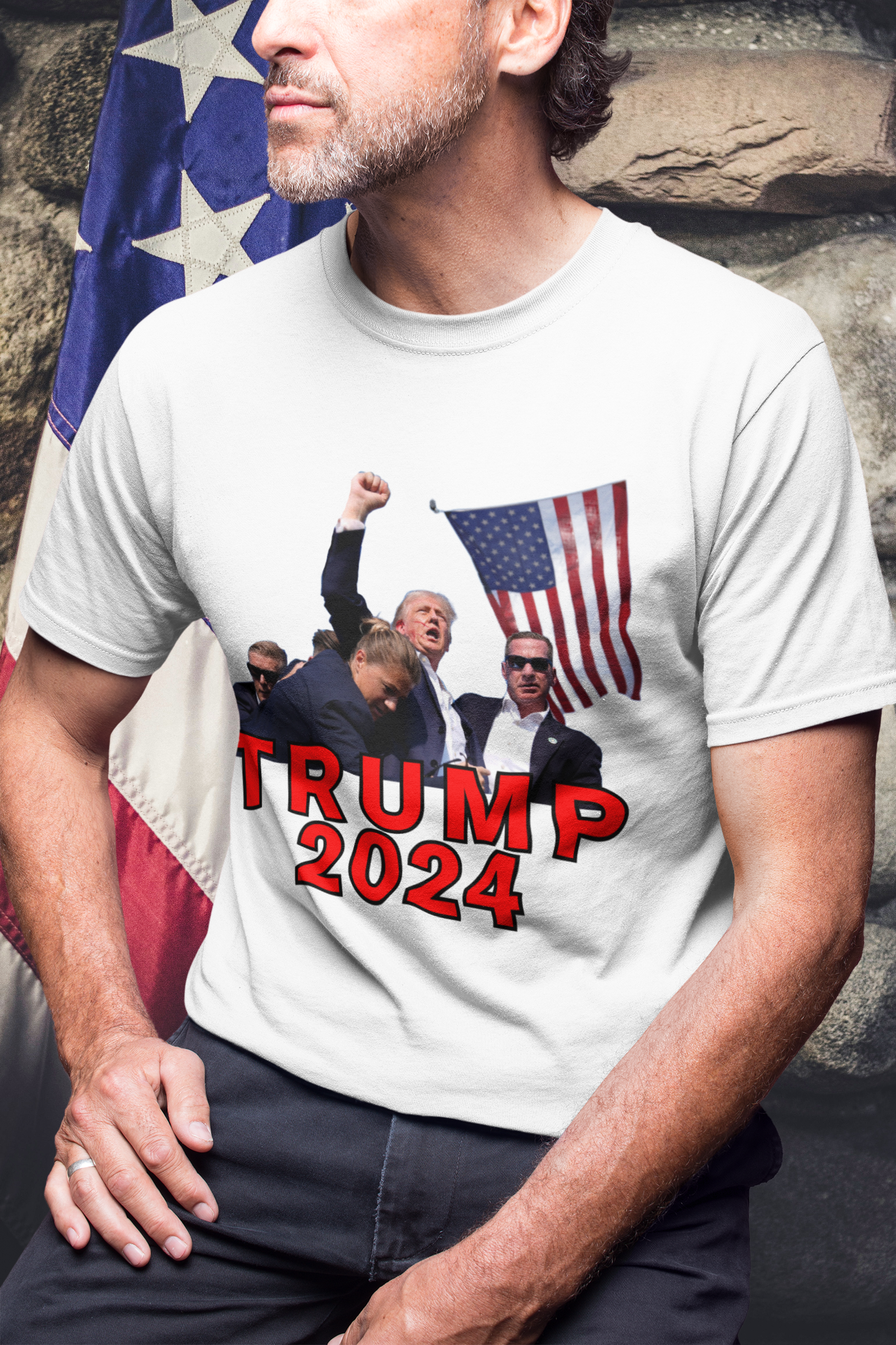 Trump Lives 2024 Patriotic T-Shirt