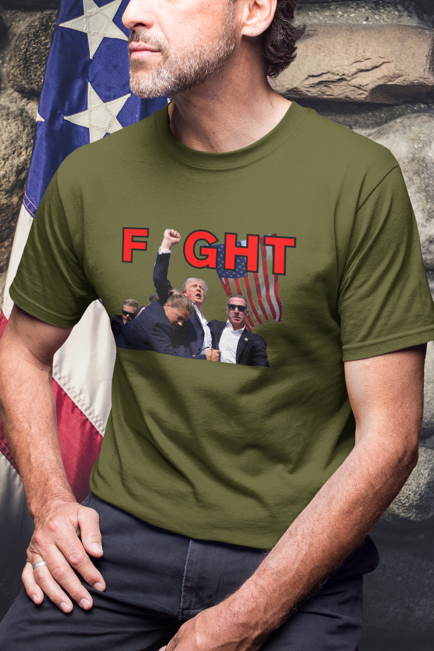 Trump Lives Fight Patriotic T-Shirt